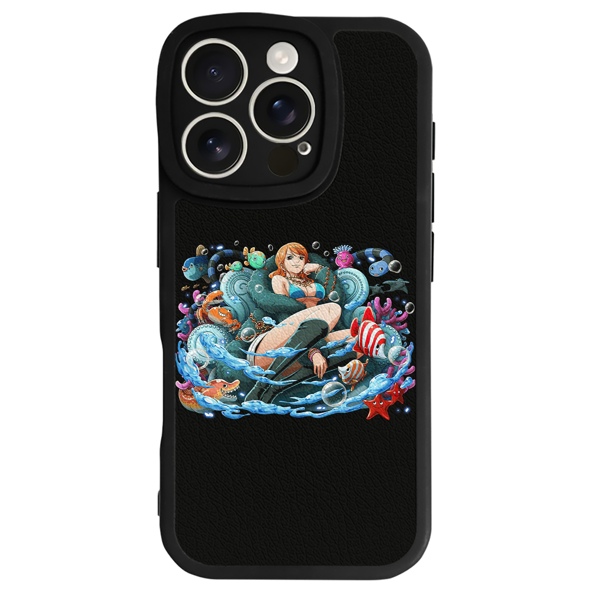 ワンピース ナミ ONE PIECE Nami 【iPhone 16シリーズ対応】シリコンスマホケース（レザー調） 材質：シリコン